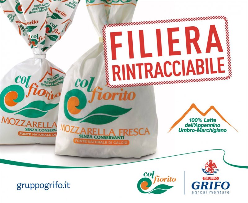 Da oggi sai cosa mangi con la mozzarella Colfiorito del Gruppo Grifo Agroalimentare.