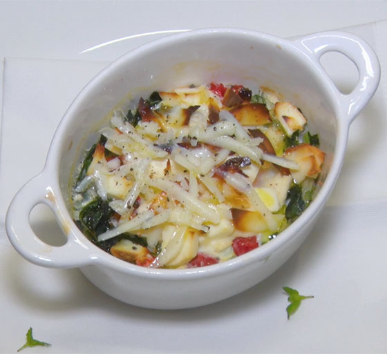 Uovo Gratin alla Ricotta Salata di Norcia